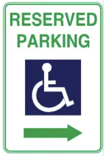 AS 20 — ACCESS - RESERVED PARKING (ARROW RIGHT)